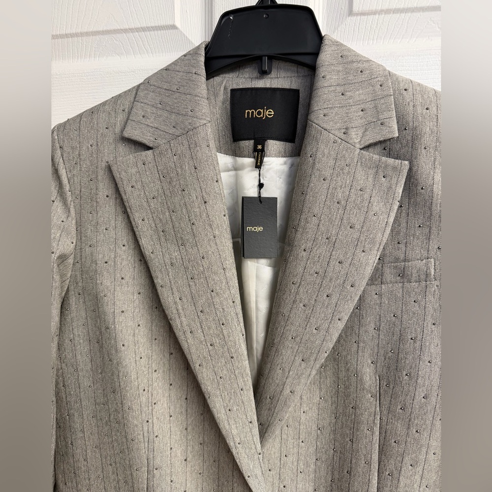 Vafil Rhinestone Suit Jacket - Picture 5 of 9